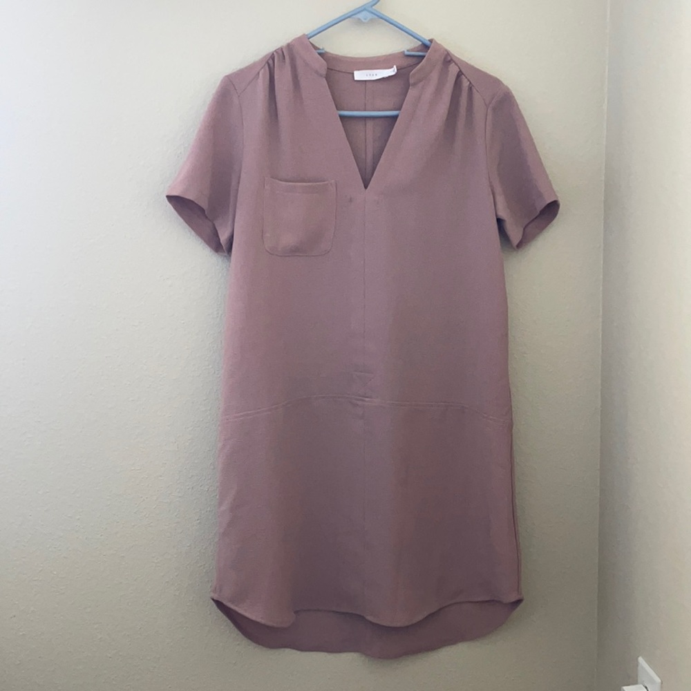 Blush pink shift dress